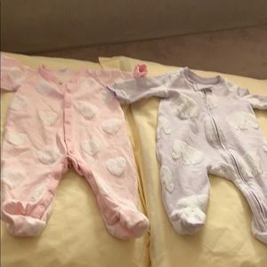 2 Baby gap one piece footie.